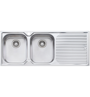 OLIVERI DIAZ DOUBLE BOWL TOPMOUNT SINK WITH 2 ACCESSORIES - DZ171/DZ172