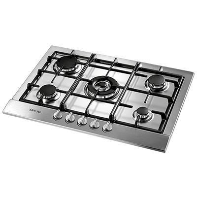 Artusi 70cm Gas Cooktop 5 Burner Agh71x Berloni Appliances