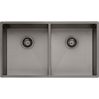 OLIVERI SPECTRA GUN METAL DOUBLE BOWL SINK - SB63GM