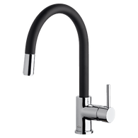 ARMANDO VICARIO BLACK GOOSENECK PULLOUT TAP - MADE IN ITALY - SK5-AV-B