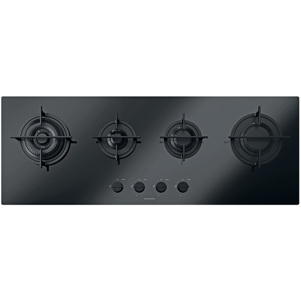BARAZZA 110CM MOOD BLACK GAS ON GLASS COOKTOP 1PMD104B Berloni