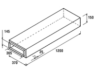 QASAIR 1200mm DUCT LENGTH - 2 MOTOR - DL-2