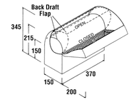 QASAIR BACK DRAFT ROOF COWL - BD/RC-2