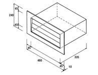 QASAIR BACK DUCTED WALL VENT - BD/WV-H-2