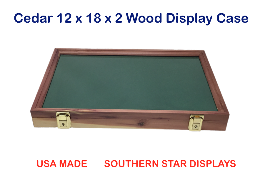 Cherry Wood Display Case 9 x 25 x 2 for Arrowheads Knifes Collectibles /& More