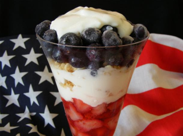 Red, White and Blue Parfait