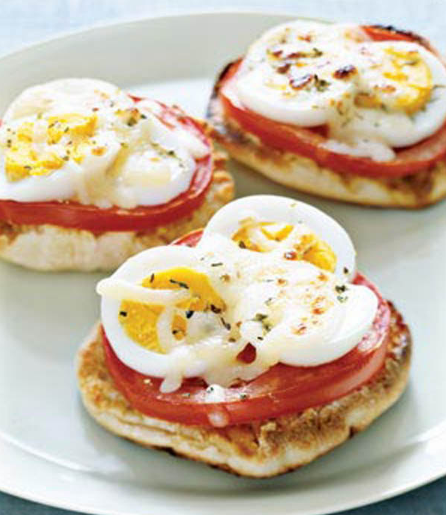 English Muffin Egg Pizzas