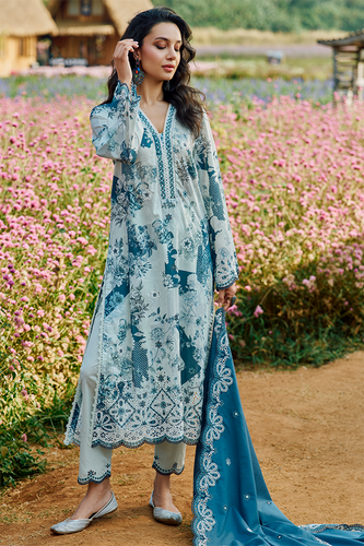 Embroidered Image PrintKari Suit Monaco 01