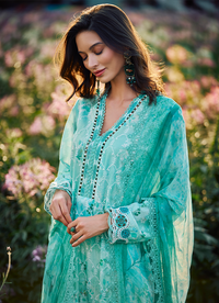 embroidered Image PrintKari Suit Barbados 04