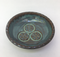 Dipping bowl shown here with turquoise glaze inside and turtle shell  glaze outside.