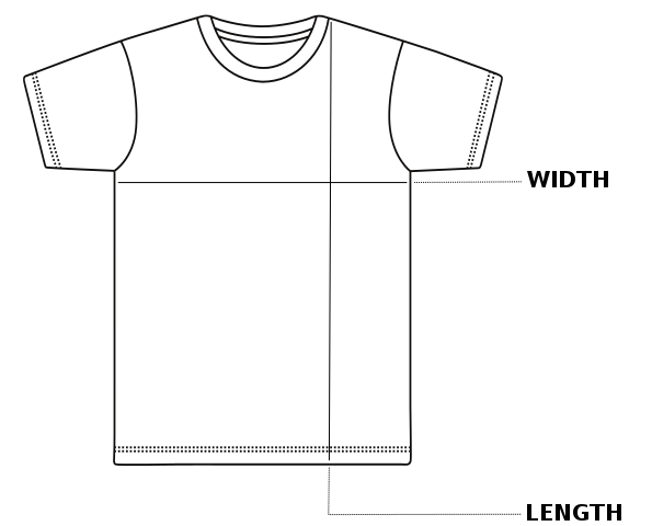 Enkalda Heavyweight T-Shirt Size Chart