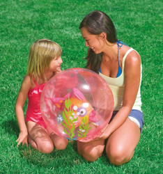 Pink Intex Childrens Inflatable Swimming Pool Aquarium Beach Ball