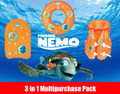Finding Nemo Swimming Pool Kids Inflatable Swim Jacket, Swim Ring and Kick board Multi Pack
