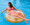 Intex Inflatable Pillow Back Swimming Pool Lounger in Gold