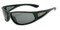 #3701 Shiny black frame with side lens with TAC polarized smoke 1mm lenses for bright reflective light conditions