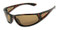 #3702 Shiny dark tortoiseframe with side lens with TAC polarized brown 1mm lenses for all round light conditions