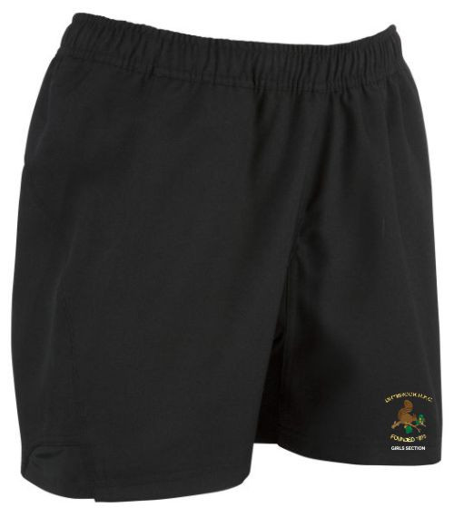 Drybrook Girls Rugby Black Junior Pro Rugby Short Speed One Sports