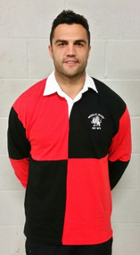 Birmingham Moseley Red and Black Vintage 1/4 Rugby Jerseygriff