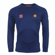 Harborne Cricket Adult Navy Matrix V2 Long Sleeve T-shirt