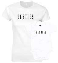 Besties Women's Tee and Matching Baby Bodysuit