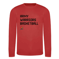 ARMY WARRIORS BASKETBALL PLAYERS - LONG SLEEVE RED TEE
