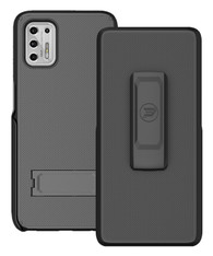 Motorola Moto G Stylus 2021 Dual Layer Hybrid Case and Belt Clip Holster Combo by Wireless ProTech