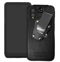 Kyocera DuraSport 5G C6930 Leather Frame Fitted Case with Quad Lock Belt Clip by Wireless ProTech 