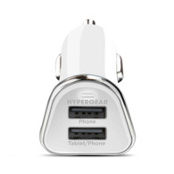 HyperGear Dual USB 3.4A High-Power Car Charger (White)