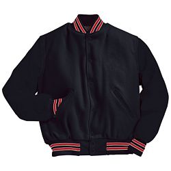 red black letterman jacket