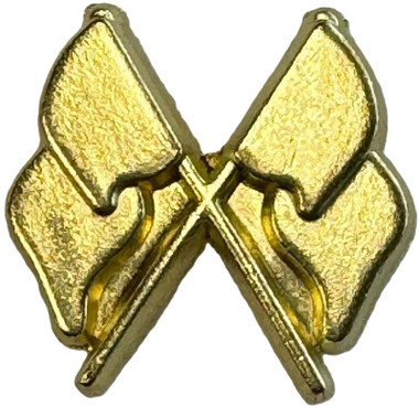 Crossed Flags Varsity Letter Pins