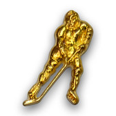 Hockey players can wear a hockey pin on their varsity letter or letterman jacket to show their achievement on the team.