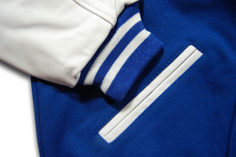 Bright Royal Blue and White Varsity Letterman Jacket