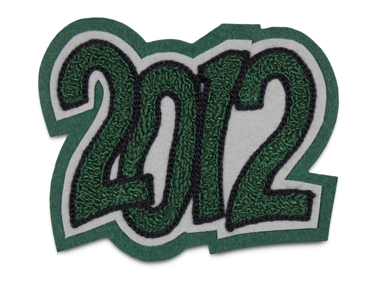 Double Felt Letterman Jacket Number with Embroidered Banner