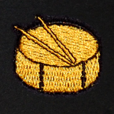 Drums Embroidered Swiss Insert