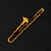 Trombone Embroidered Swiss Insert