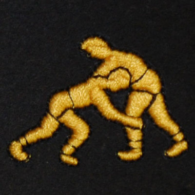 Wrestlers Embroidered Swiss Insert