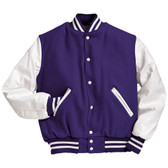 Purple and White Varsity Letterman Jacket