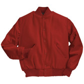 Solid Scarlet Red Varsity Letterman Jacket