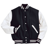 Black and White Varsity Letterman Jacket