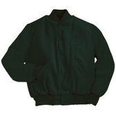 Solid Dark Green Varsity Letterman Jacket