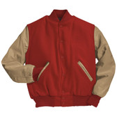 Scarlet Red and Cream Varsity Letterman Jacket