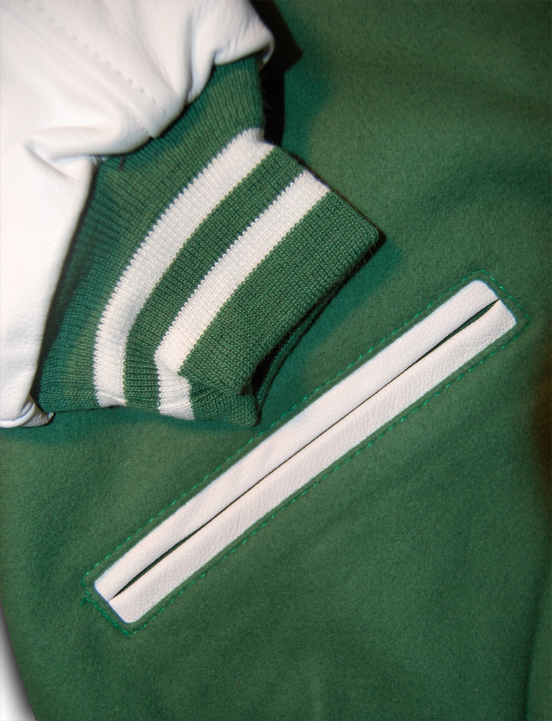 Green/White Medaigual Varsity Jacket - Jackets Masters