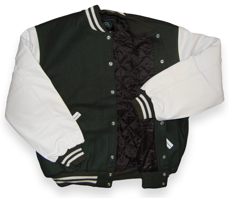Green O Letterman Baseball Varsity Jacket - Maker of Jacket