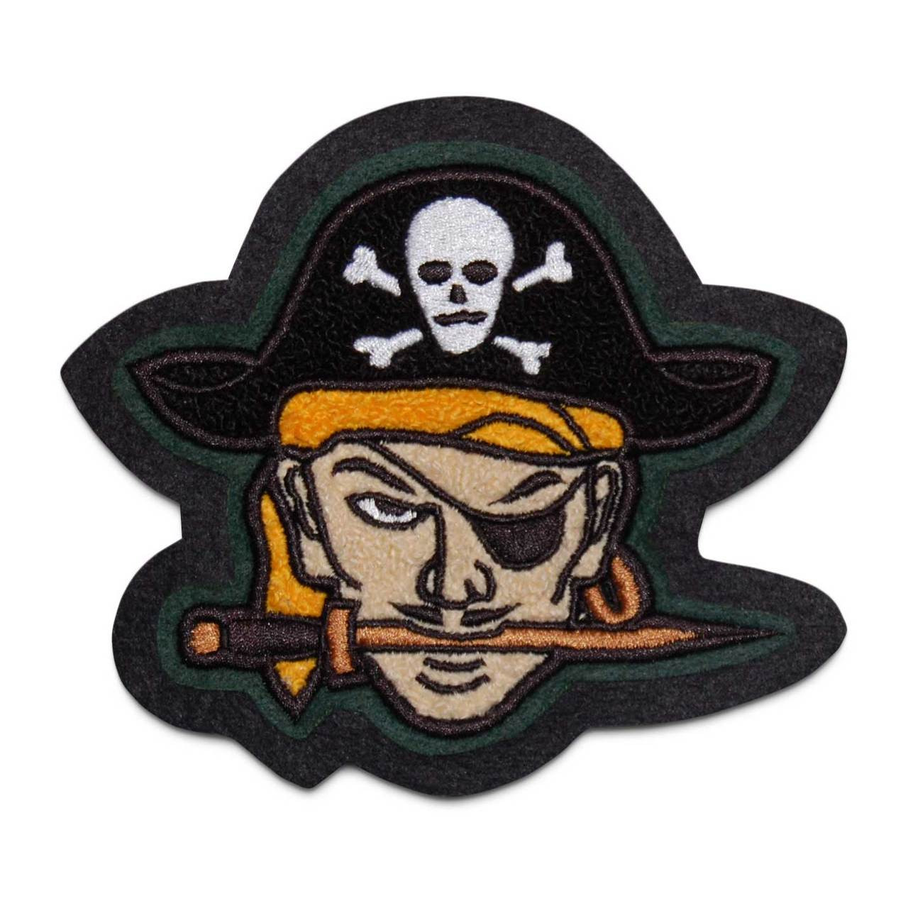 Pirate Mascot 2 Chenille Patch - Mount Olympus Awards Mascot Patches