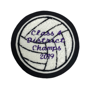 Volleyball 2 with Script Embroidery