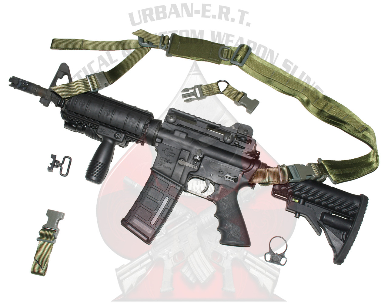 AR 15 And SIG 556 URBAN SENTRY Hybrid Sling With Necessary.