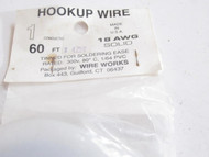 HOOK UP WIRE- 18 GAUGE SINGLE SOLID STRAND 60 FEET BLACK NEW - M50