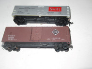 HO TRAINS VINTAGE ERIE BOXCAR / SWIFT REEFER- LOOSE WEIGHTS INCOMPLETE- S31QQ