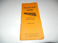 OLDER LADD PUBLICATIONS- LIONEL CHECKLIST BOOK- 1929-1971- GOOD- L212