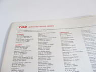 HO TRAINS VINTAGE TYCO- 1975 AUTHORIZED SERVICE CENTERS -LN - S31UU